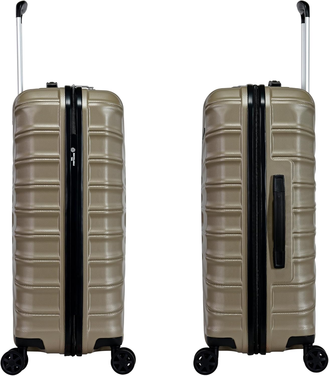 Eminent KK30 TPO Ultra-Light Checked Luggage – Safe Zipper, TSA Lock & 360° Spinner Wheels, Gold Champagne, 24-Inch - Image 3