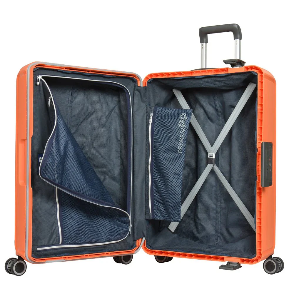 Eminent Vertica B0006 28-Inch Polypropylene Hard Case Lightweight Luggage with Double Spinner Wheels & TSA Lock – Orange - Image 3