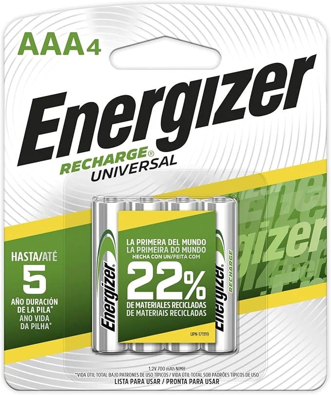 ENERGIZER AAA Rechargeable Battery 700mAh, Pack of 4