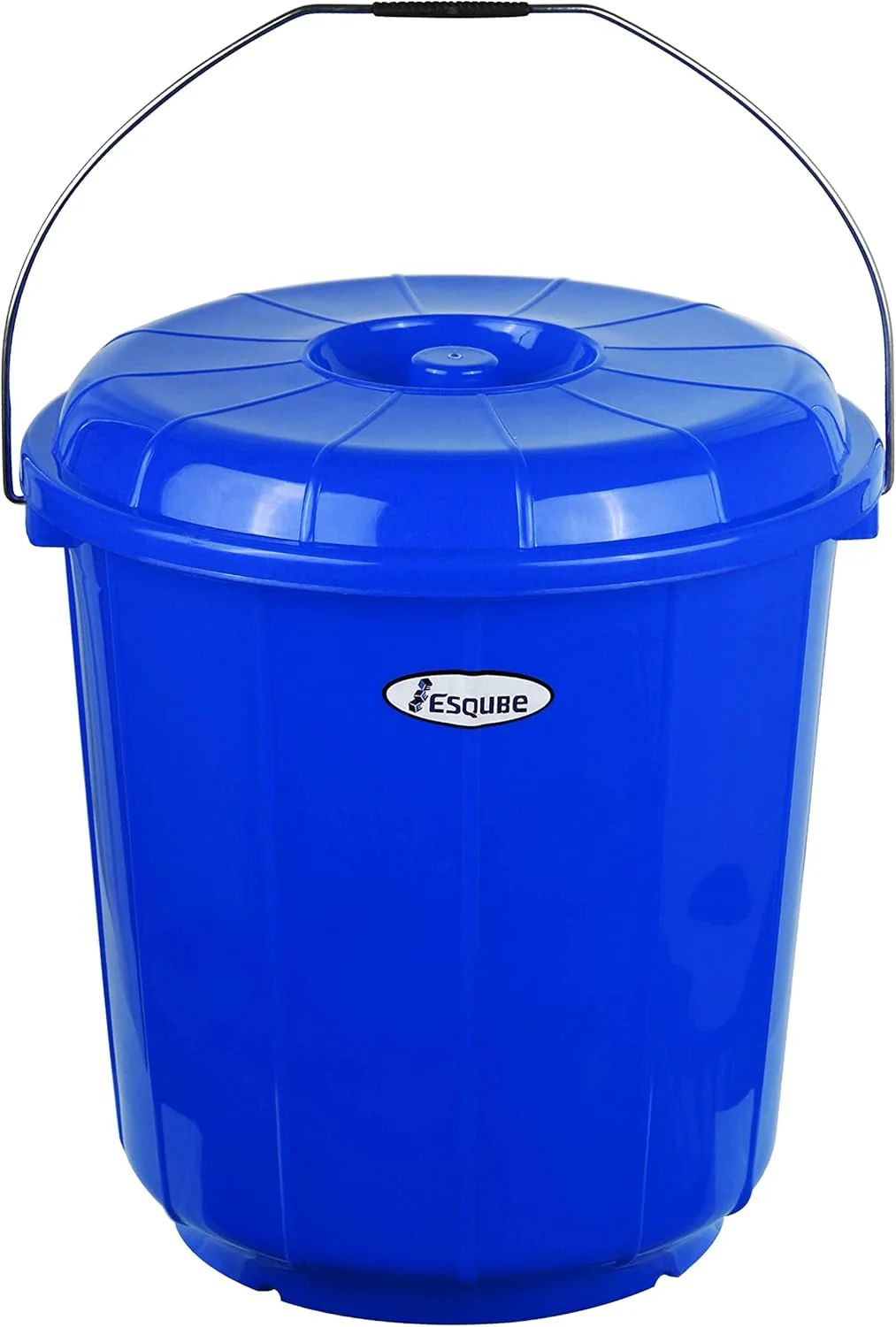 Esqube Plastic Oasis Bucket With Lid-15Liter-Blue