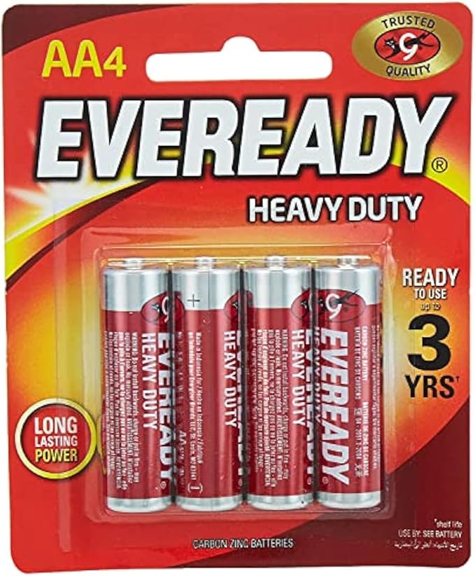 EVEREADY AA Heavy Duty Battery 1.5V, Pack of 4