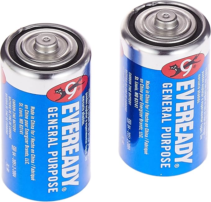 EVEREADY Type C Carbon Zinc Battery 1.5V, Pack of 2