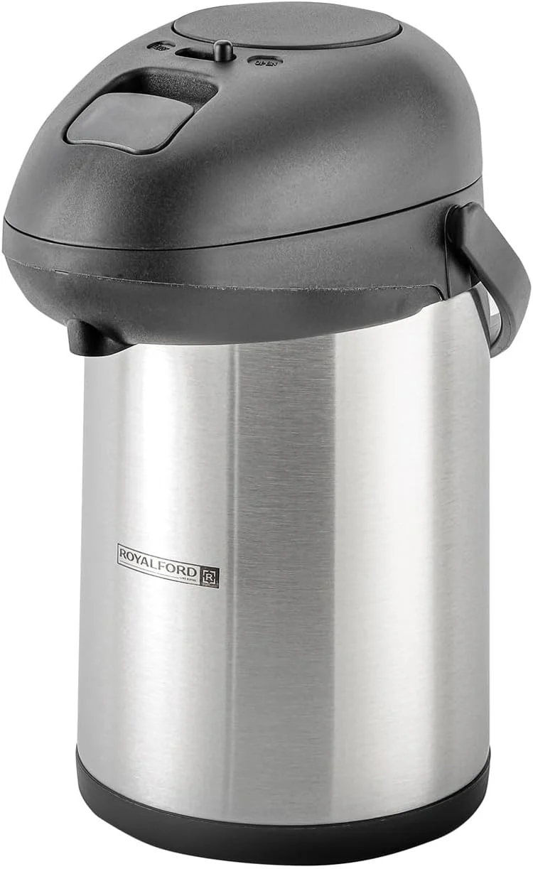 Royalford Coffee/Tea Stainless Steel Vacuum Flask, 3 Litres, RF-8336