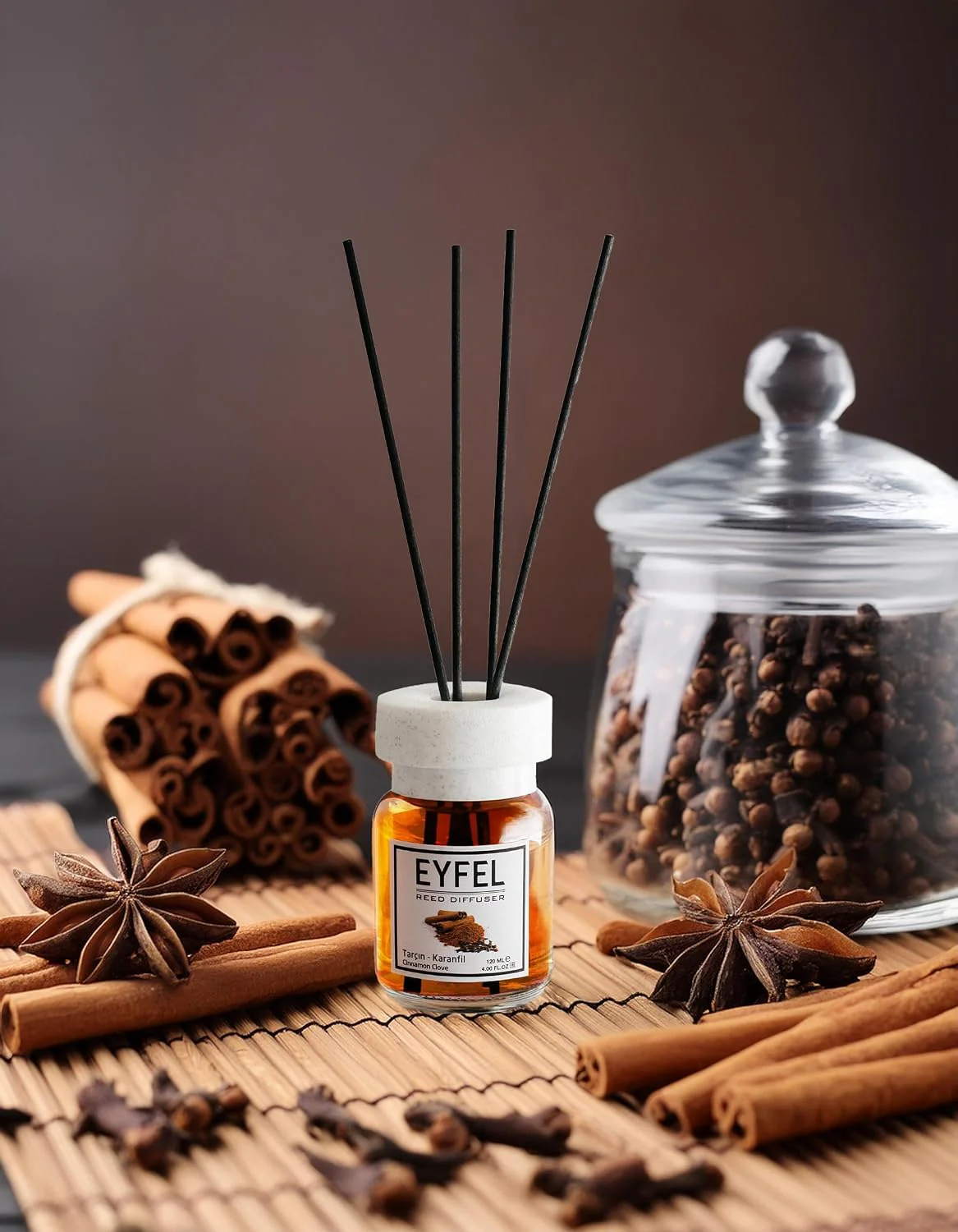 Eyfel Reed Diffuser- Cinnamon & Clove 120ml - Image 2