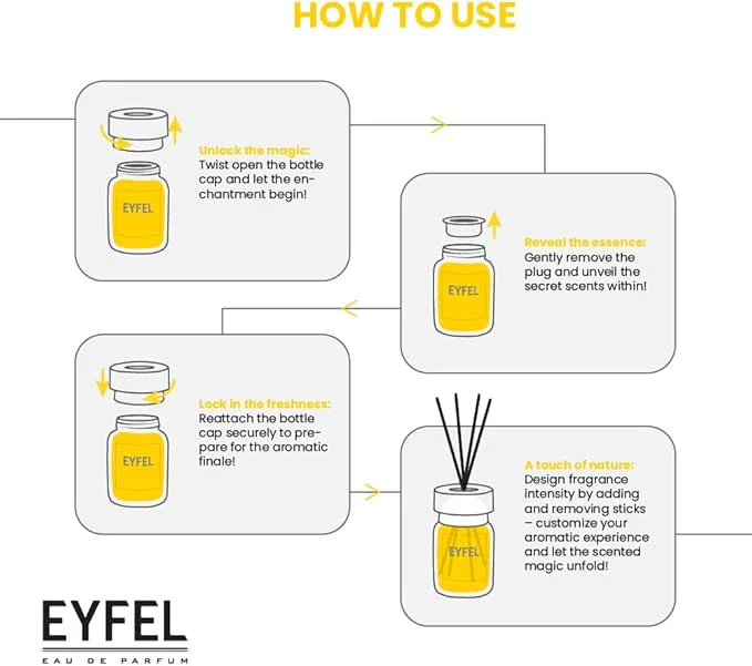 Eyfel Reed Diffuser- Vanilla 120ML - Image 7