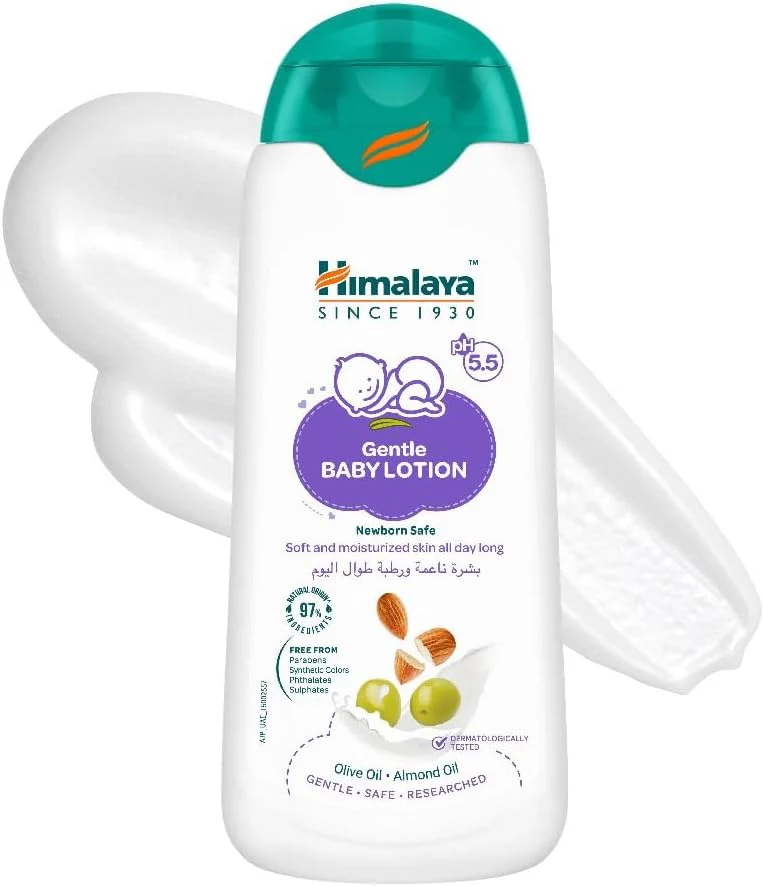 Himalaya Gentle Baby Lotion pH 5.5 – 400ml | Olive & Almond Oil | Newborn Safe | Dermatologically Tested
