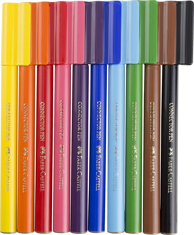 Faber-Castell Faber Castell Connector Felt Pen 10 Color, Pen, F155510 - Image 2