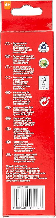Faber-Castell Junior Triangular Graphite Pencil 2B Box Of 12Pc - Image 2