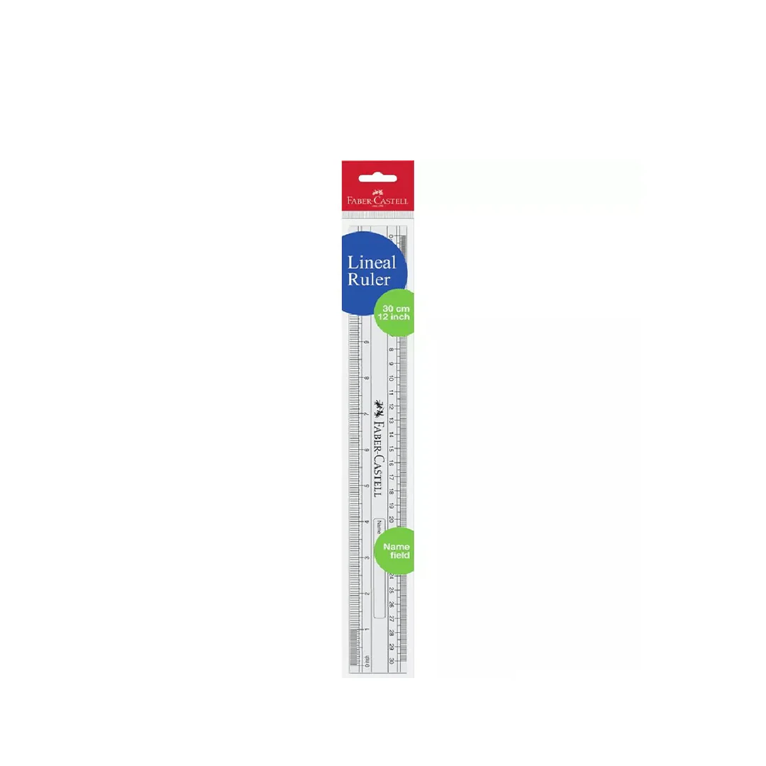 Faber-Castell Transparent Plastic Ruler 30Cm