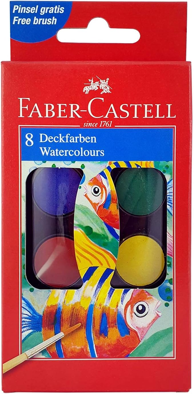 Faber-Castell Watercolors 8 Color 24Mm