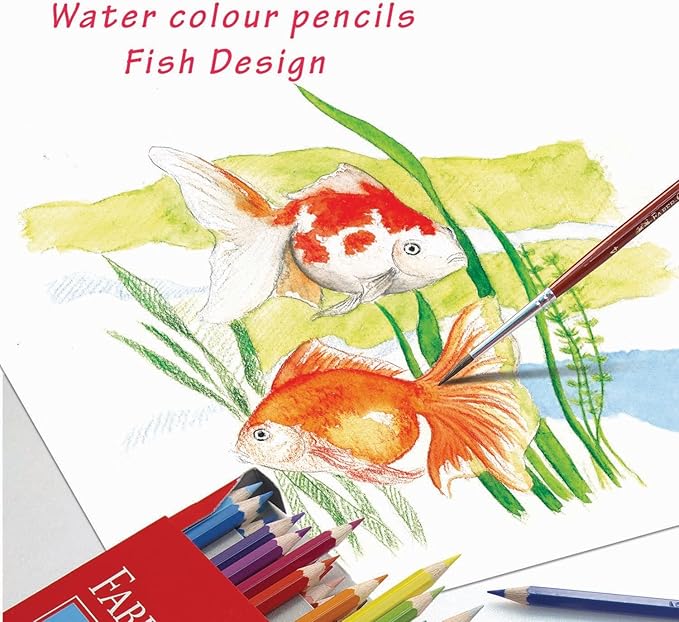 Faber-Castellparrot Design Water Colour Pencils 12 Colour Half Size In A Cardboard Box, Assorted, 114461 - Image 4