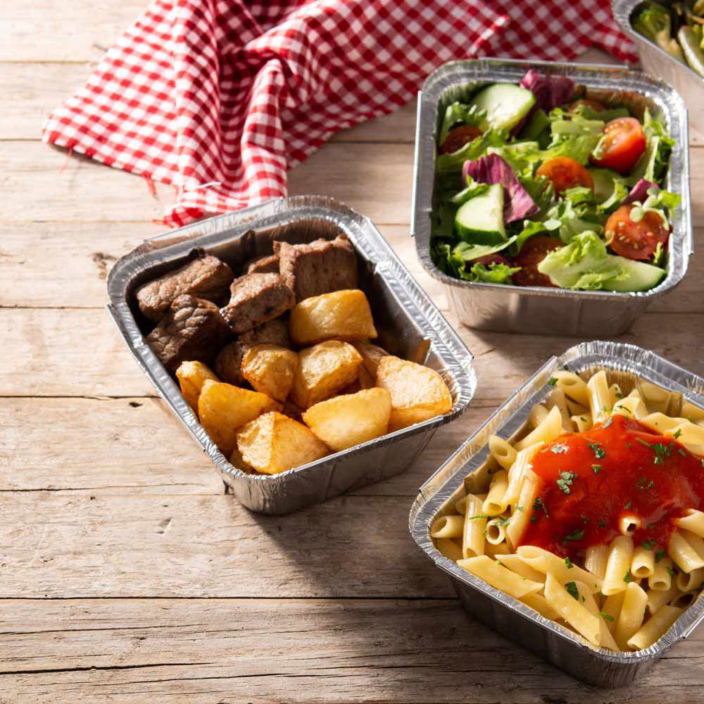 Falcon 10pcs Rectangular Aluminium Container with Lid 12.2cm*14.2cm*5cm -8342 - Image 3