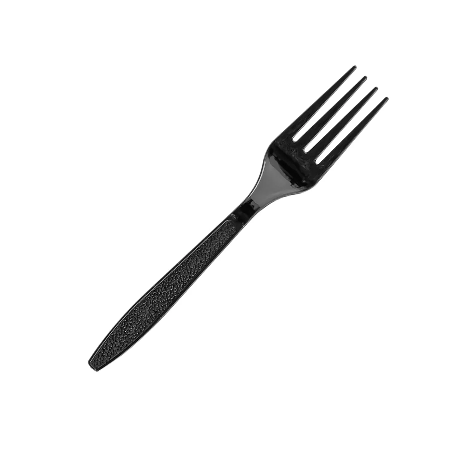 FALCON 50pcs Heavy Duty Disposable Plastic Fork 18cm, Black