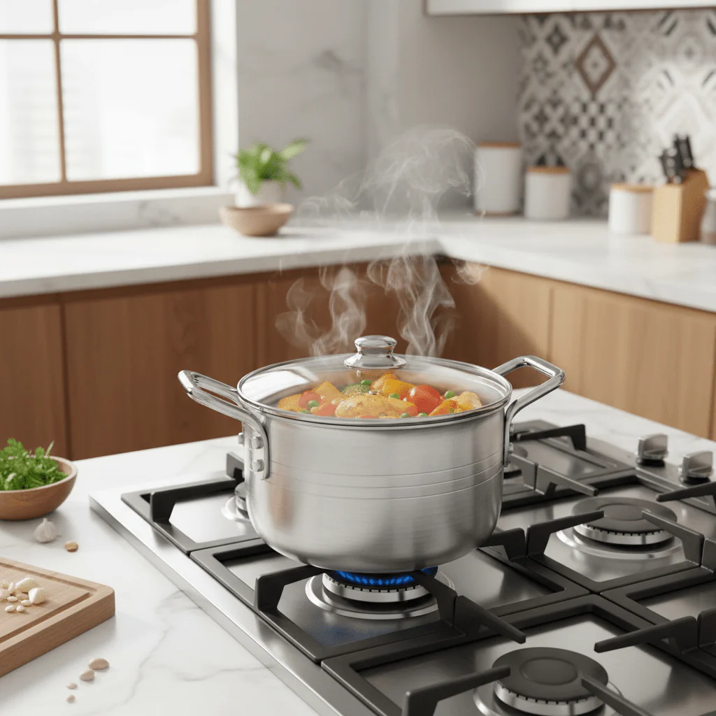 Falcon Aluminium Cooking Pot with Glass Lid No.5, 29cm*13cm - Image 2
