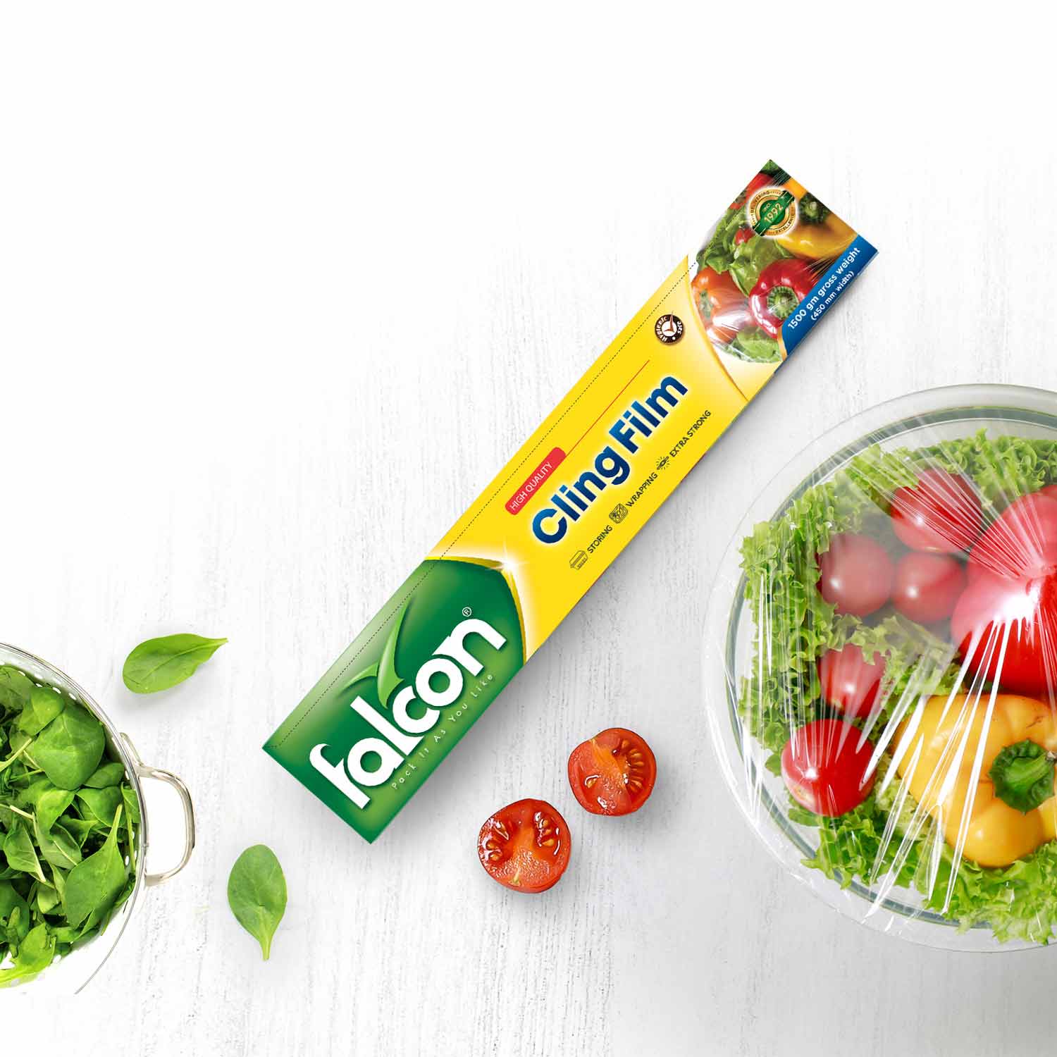 Falcon Cling Film 450mm Width, 1500g Gross Weight, Extra Strong-Wrapping - Image 4