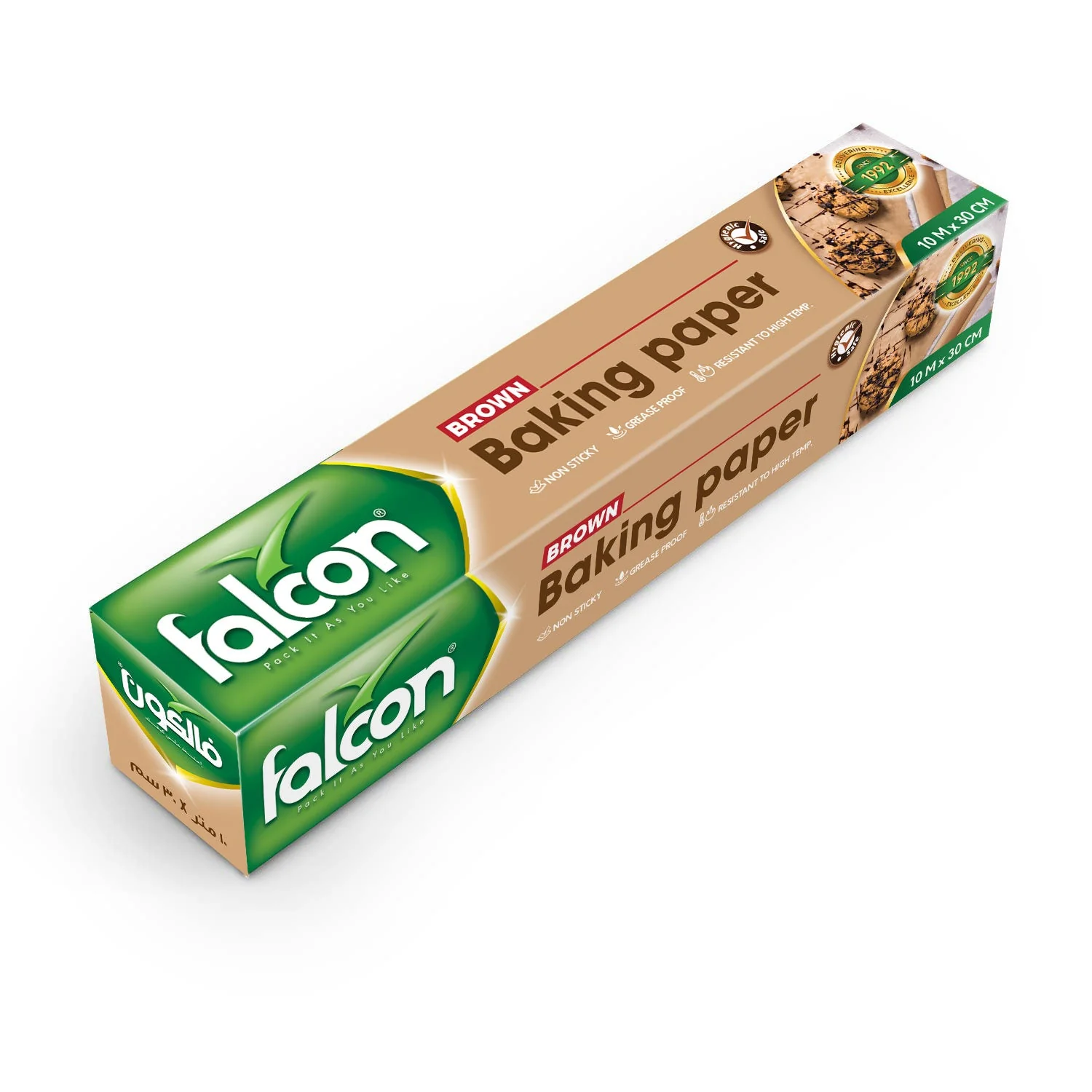 Falcon Grease Proof Baking Paper 10m*30cm, Brown
