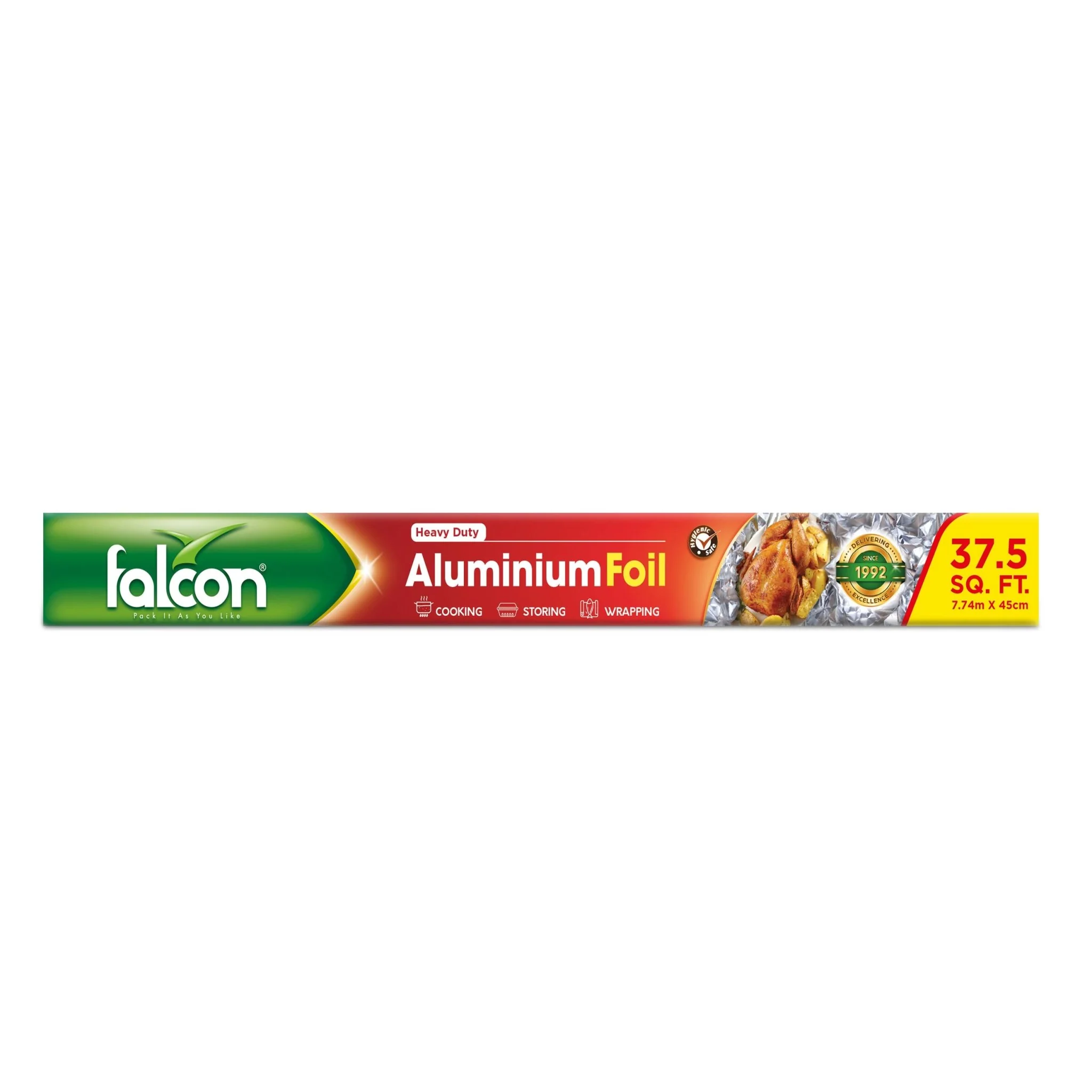 Falcon Heavy Duty Aluminium Foil 7.74m*45cm, 37.5sq.ft, Cooking-Storing-Wrapping - Image 2