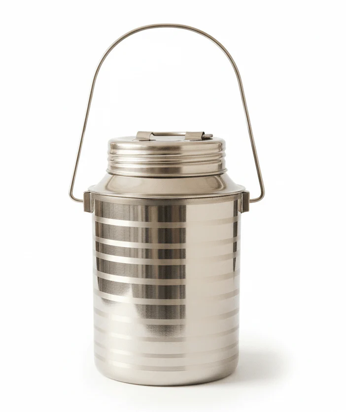 Falcon Heavy-Duty Stainless Steel Milk Can with Screw Lid – 4.5L