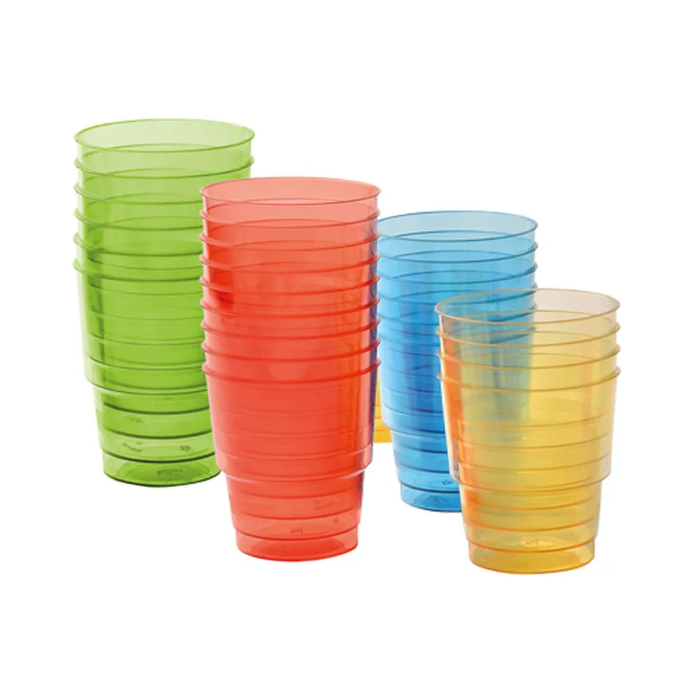 Falcon Nova 230ml Assorted Color Cups – 25 Pieces Pack