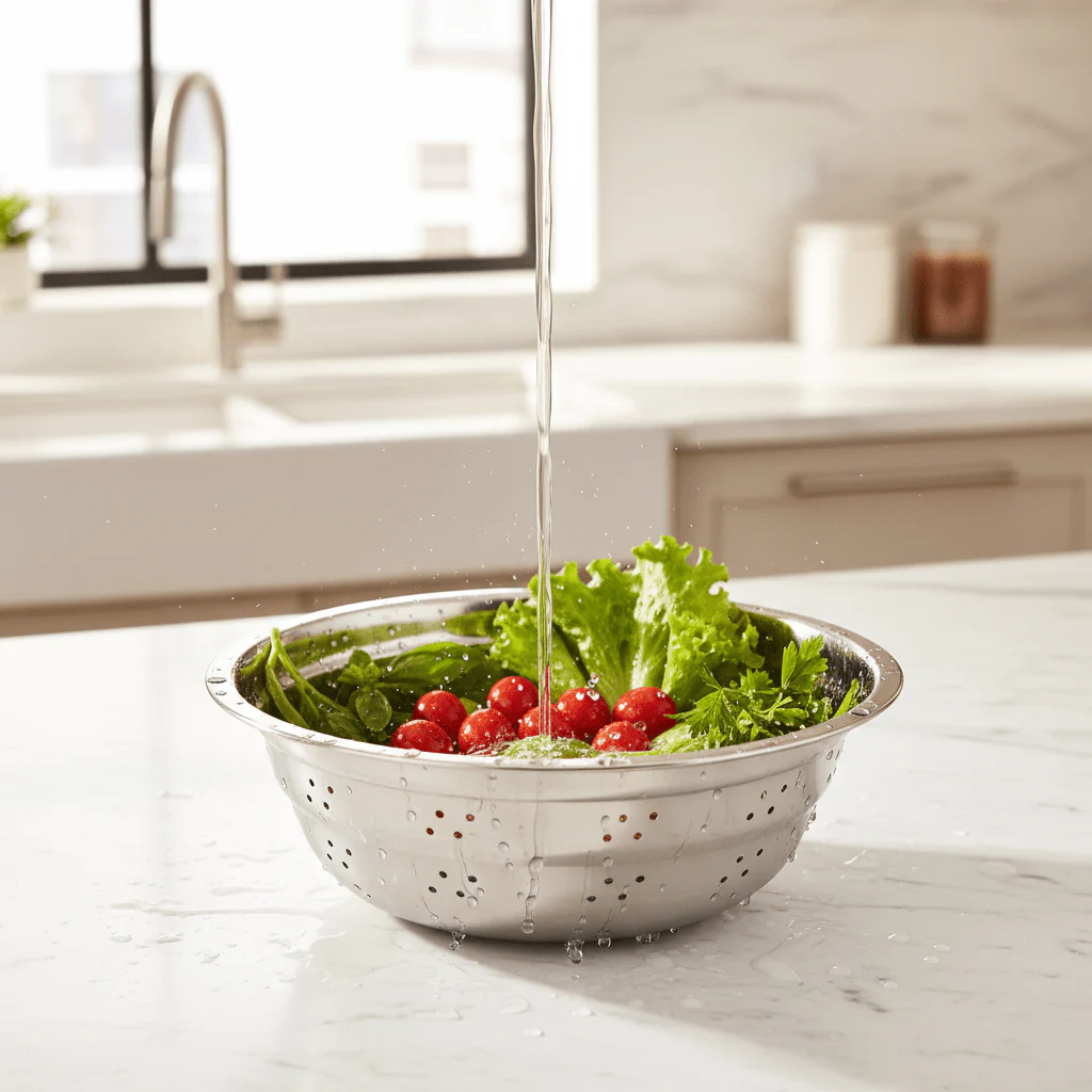 Falcon Stainless Steel Boya Colander – 28 cm - Image 2
