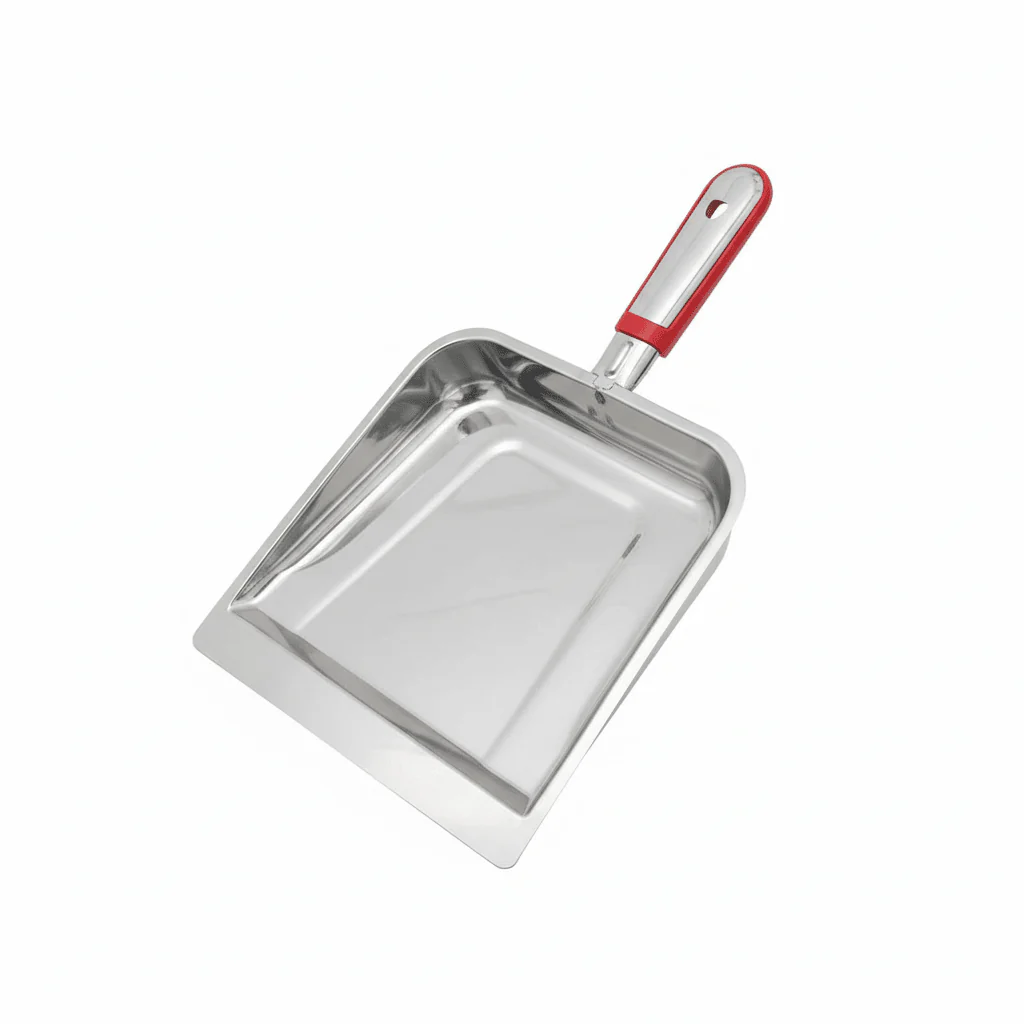 Falcon Stainless Steel Dustpan 33×21.5cm — Heavy Duty with Comfort Grip Handle