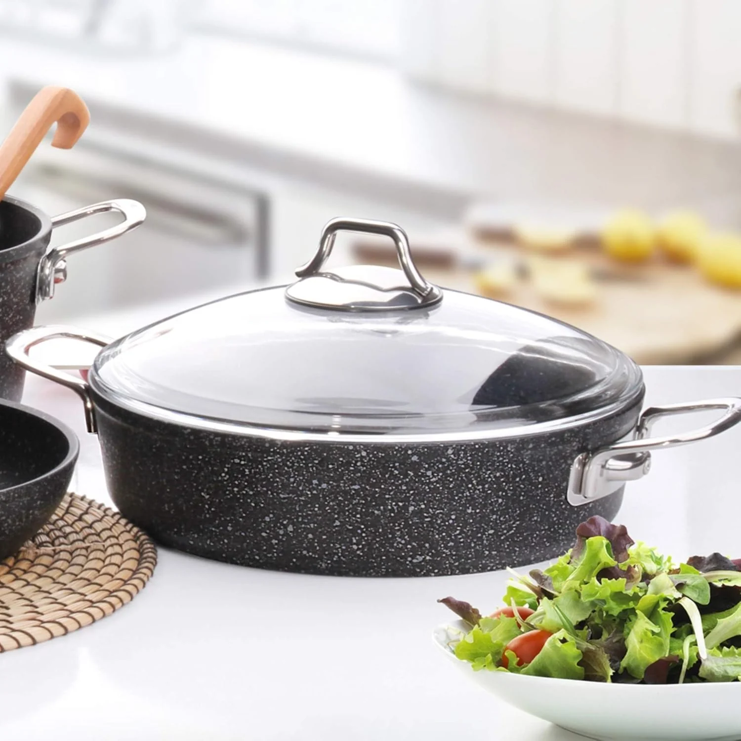 FALEZ Shallow Casserole with Lid 28cm - Image 3