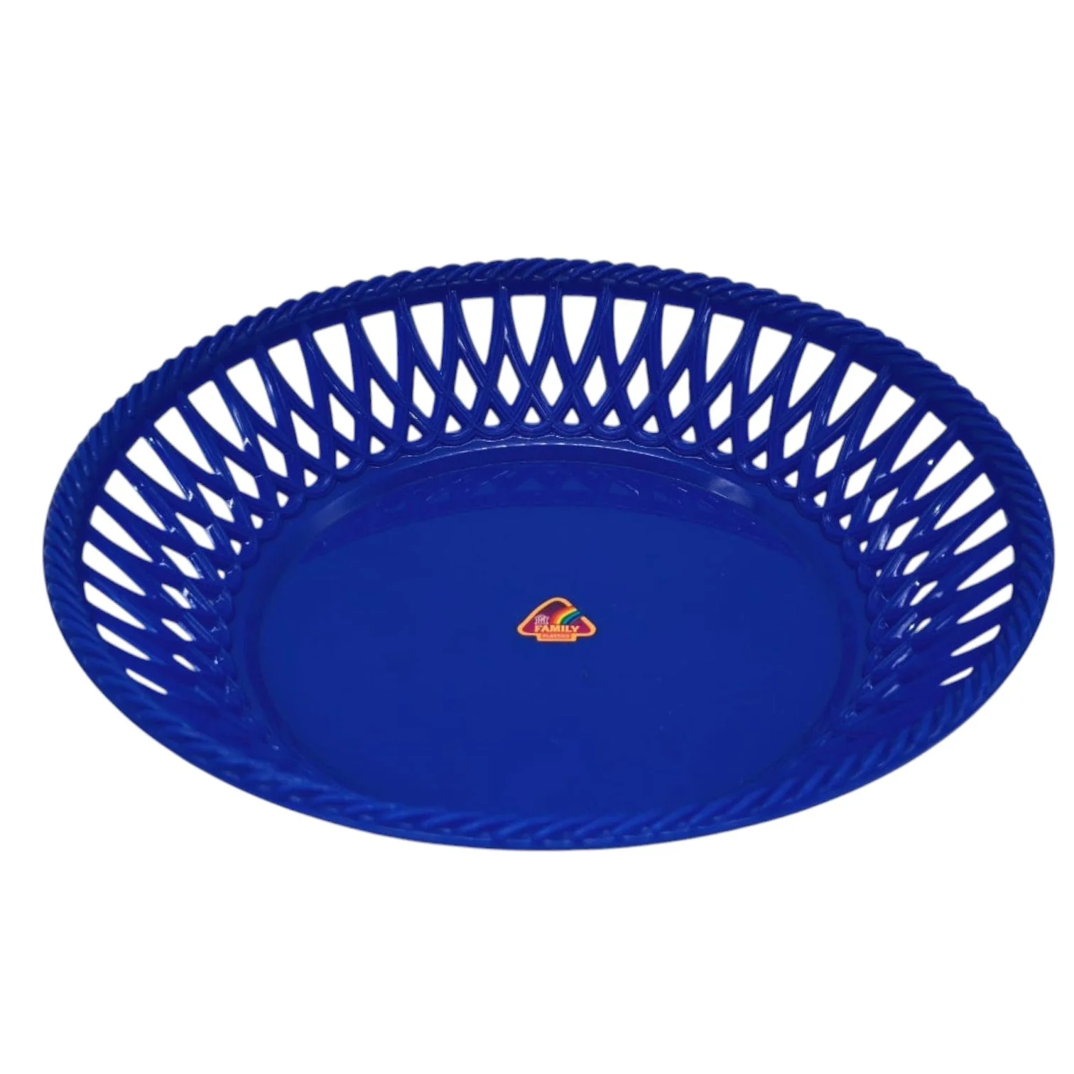 Plastic Fruit Round Tray Kitchen Counter Polypropylene Fruit Holder Modern-23cmX5-Blue - Image 2