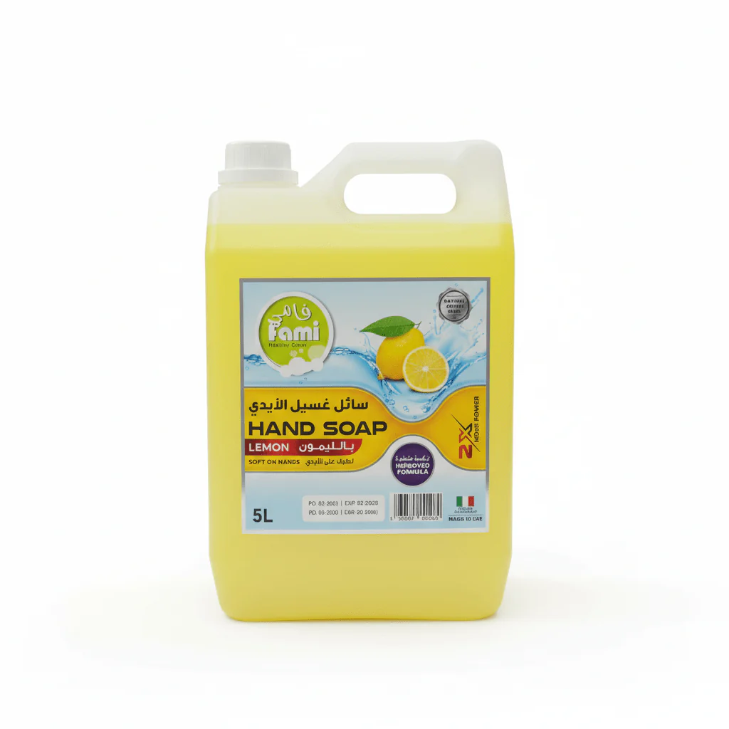 Fami Lemon Hand Soap 5L – Refreshing Citrus Liquid Hand Wash Refill