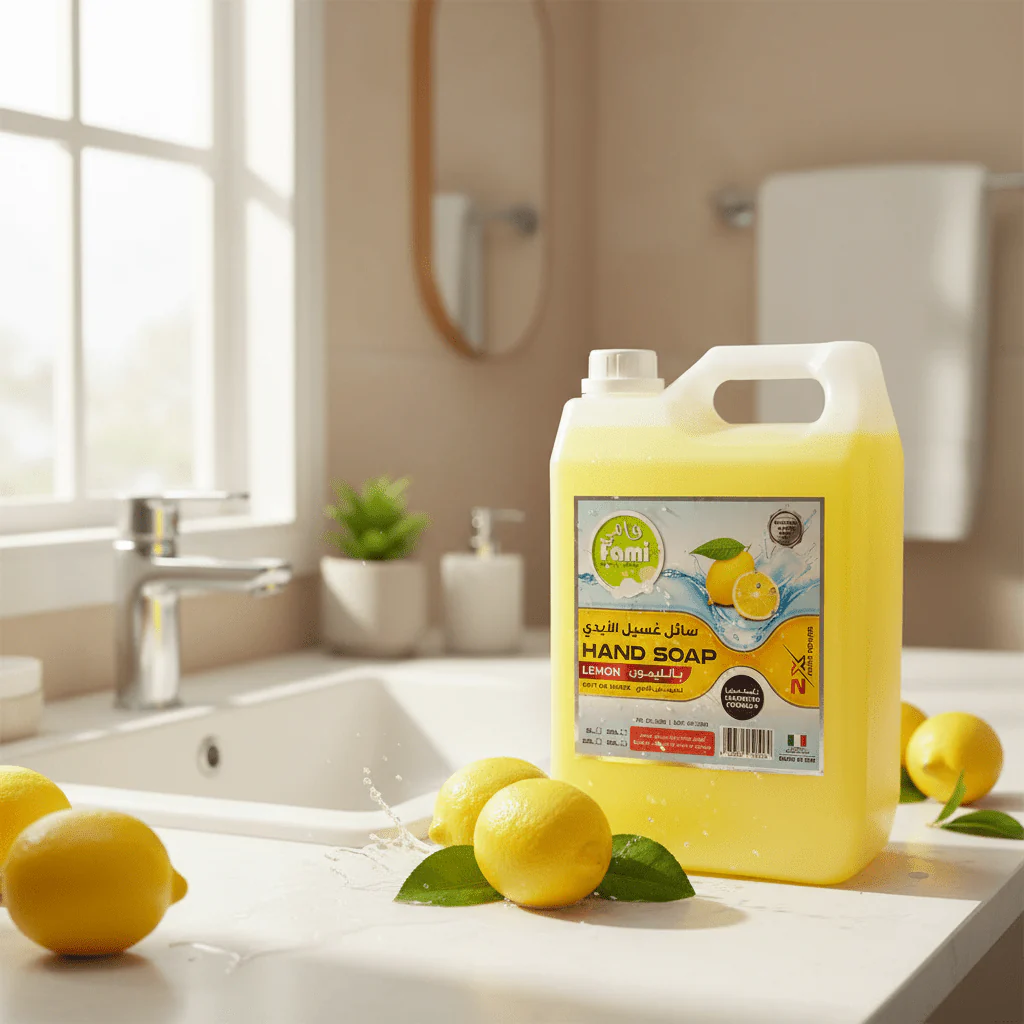 Fami Lemon Hand Soap 5L – Refreshing Citrus Liquid Hand Wash Refill - Image 2