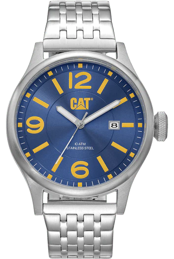CAT Men's Blue Dial Stainless Steel Watch