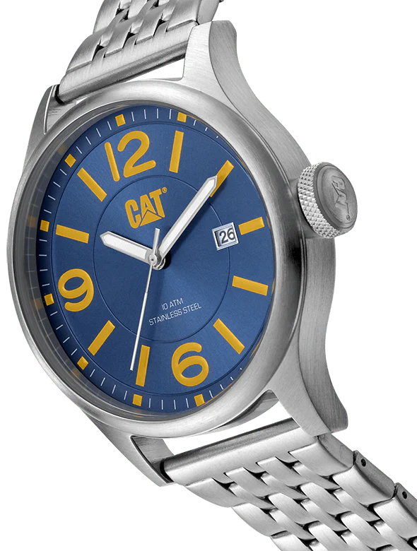 CAT Men's Blue Dial Stainless Steel Watch - Image 2