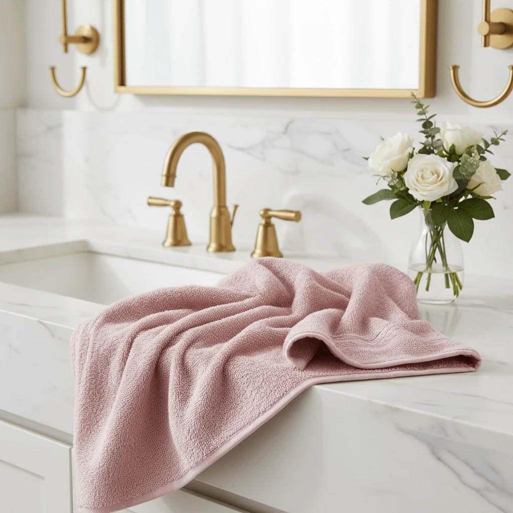 Fieldcrest Cotton Hand Towel – Blush Pink | 50×100cm - Image 3