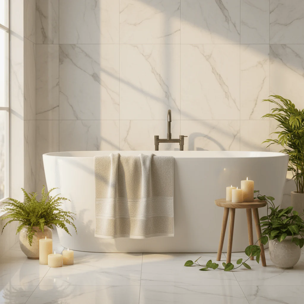 Fieldcrest Luxury Jacquard Bath Towel – Light Brown | 70×140cm - Image 3