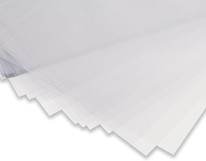 Fis PVC Transparent Cover, A4 Size(210x297mm), 180 Micron Thickness, Packet of 100 Sheets, Clear Transparent View - Image 2