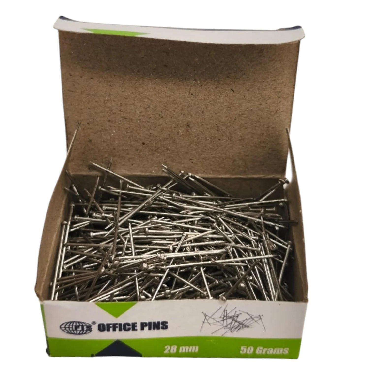 FIS Fine Straight Pins, Durable Stainless Steel Dressmaker For Sewing With Plastic Boxes, Flat Head, Satin Pins For Jewelry Making, Sewing Crafts 50Grams-28MM - Image 3