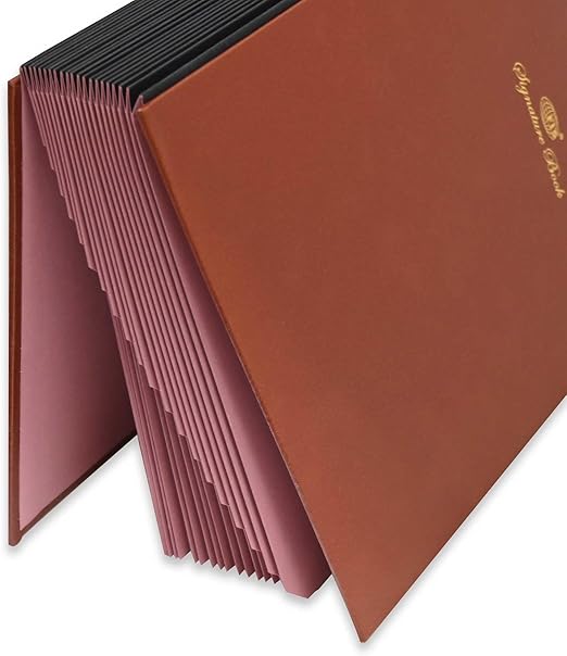 FIS Signature Book, Vinyl Material Cover, 20 Sheets, Brown Color, 240 x 340 mm - Image 2