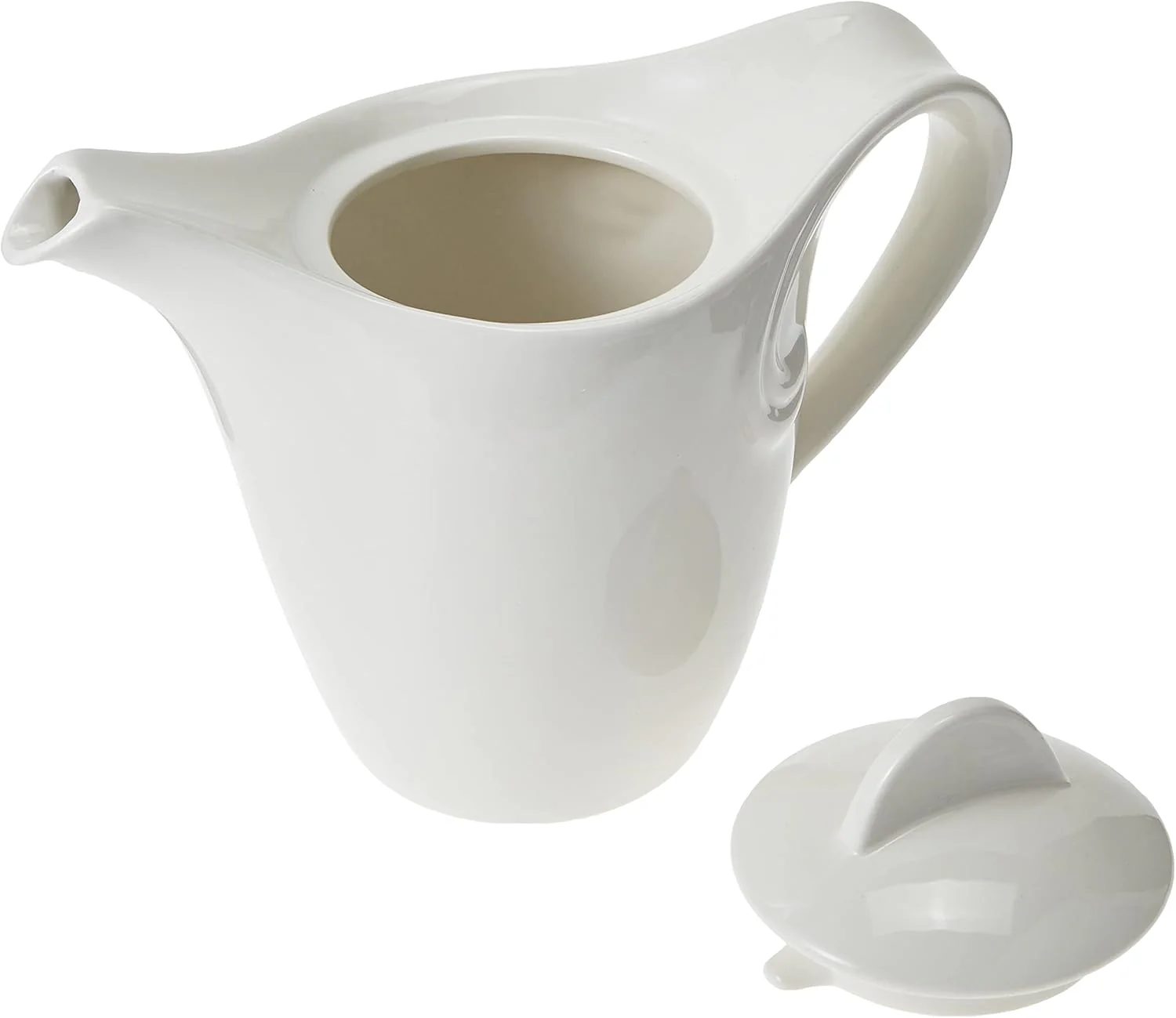 Symphony Premium White Ceramic Tea & Coffee Pot – 1 Litre