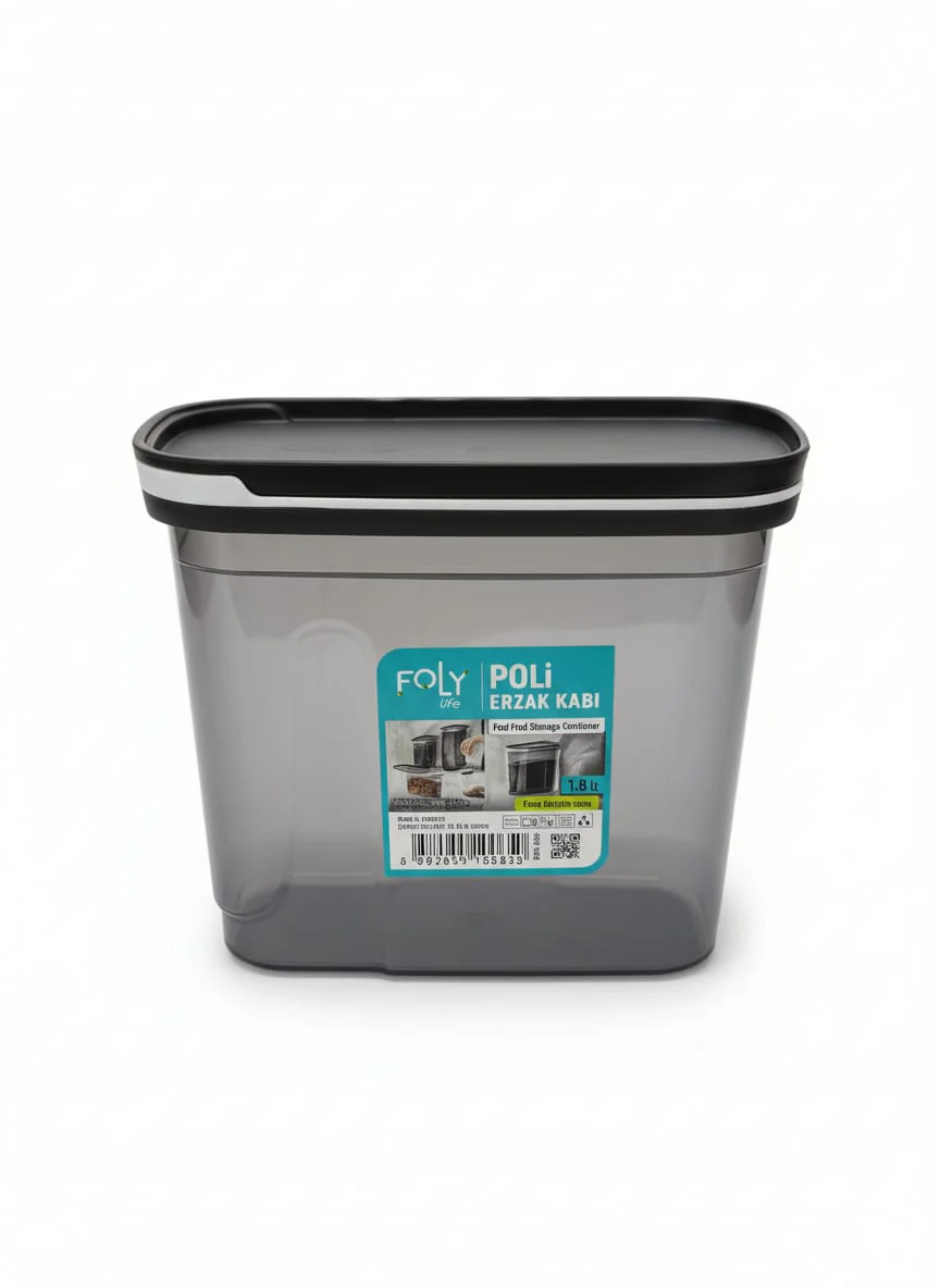 FOLY LIFE Royal Food Storage Box 1.8L Transparent Gray | Elegant Kitchen Organizer - Image 2