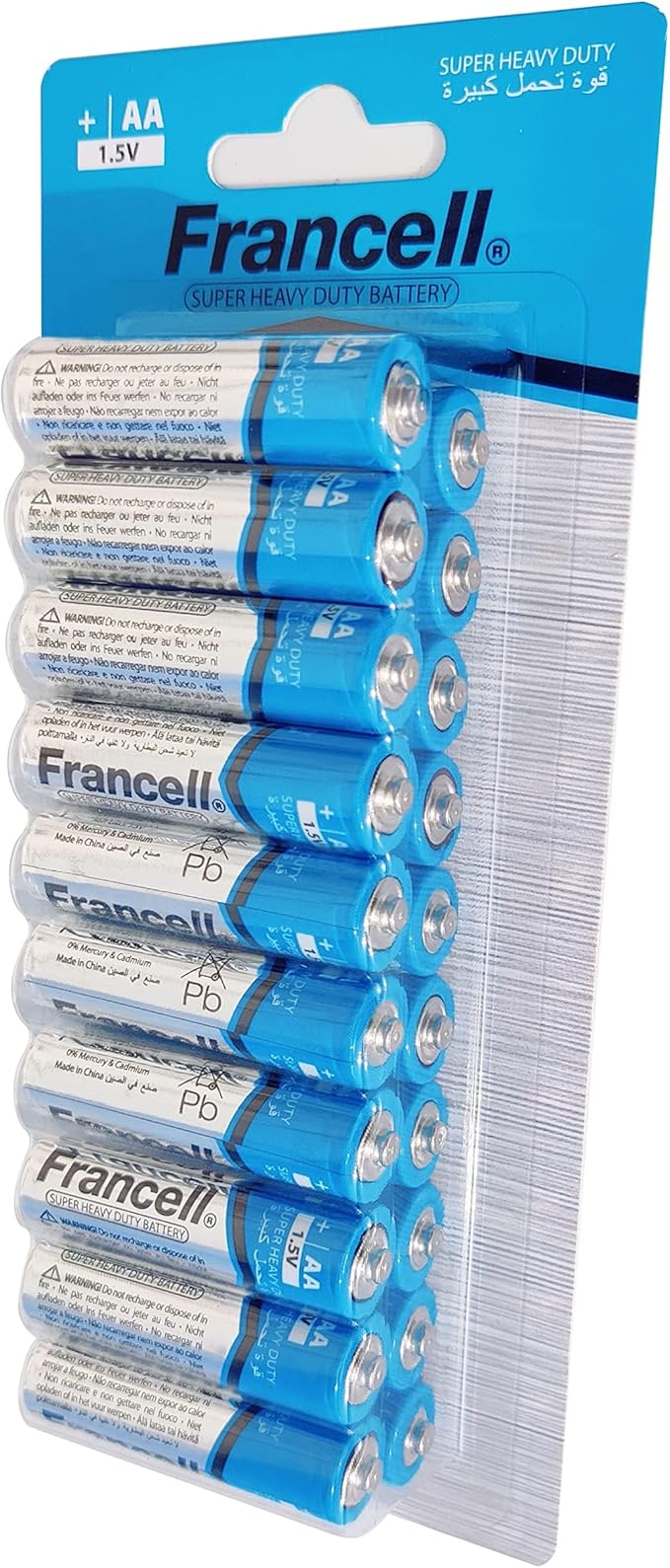 FRANCELL AA Super Heavy Duty Battery 1.5V, Pack of 20 - Image 2
