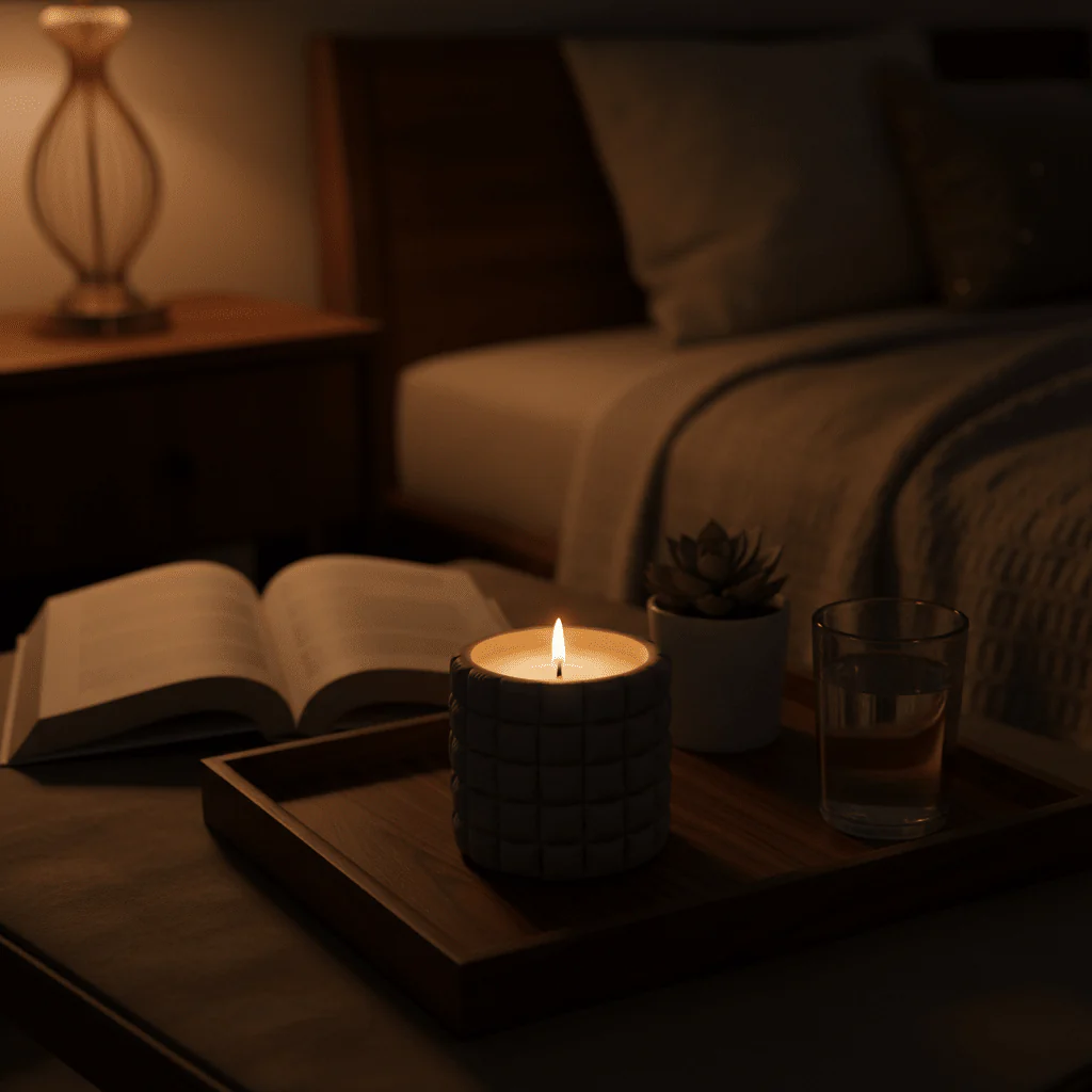 Fresh Touch Scented Candle — Grey Chalk Quilted Cup | 10×9 cm - Image 4