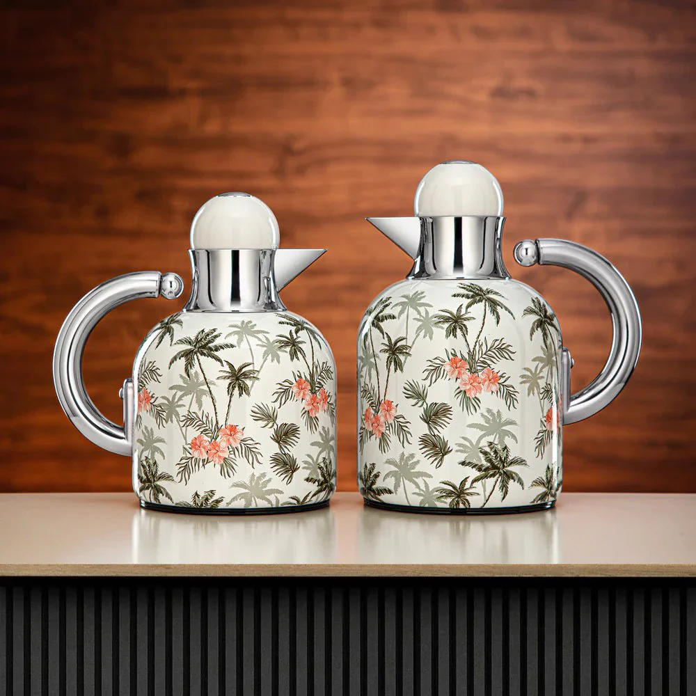 Almarjan Vacuum Flask Set 0.6L + 1L Palm Tree Pattern ART22