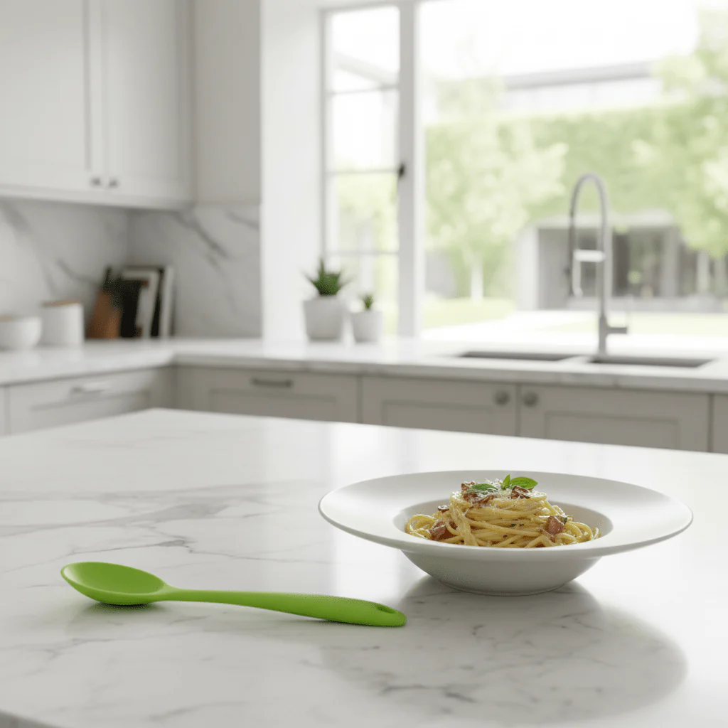 Fullcook Silicone Spoon 20cm - Lime Green / Orange / Light Blue - Image 2