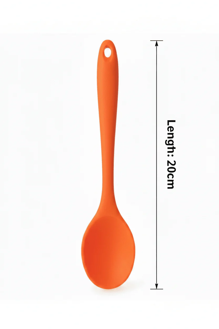 Fullcook Silicone Spoon 20cm - Lime Green / Orange / Light Blue - Image 6