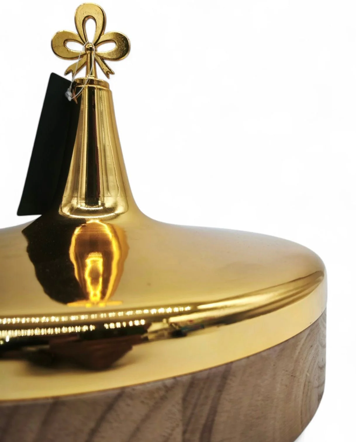 Fursan Dates Tray 27.5Cm Wooden With Gold Lid - Image 3
