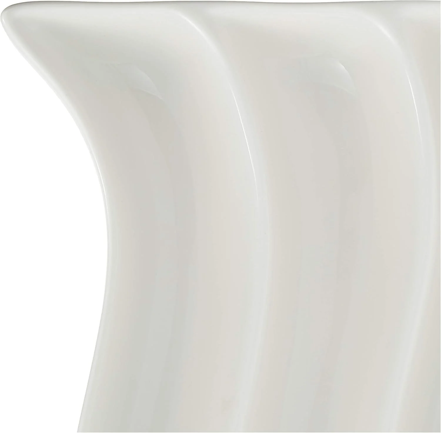 Symphony White Ceramic Divided Plate – 3 Sections, 18 x 14 cm - Image 5