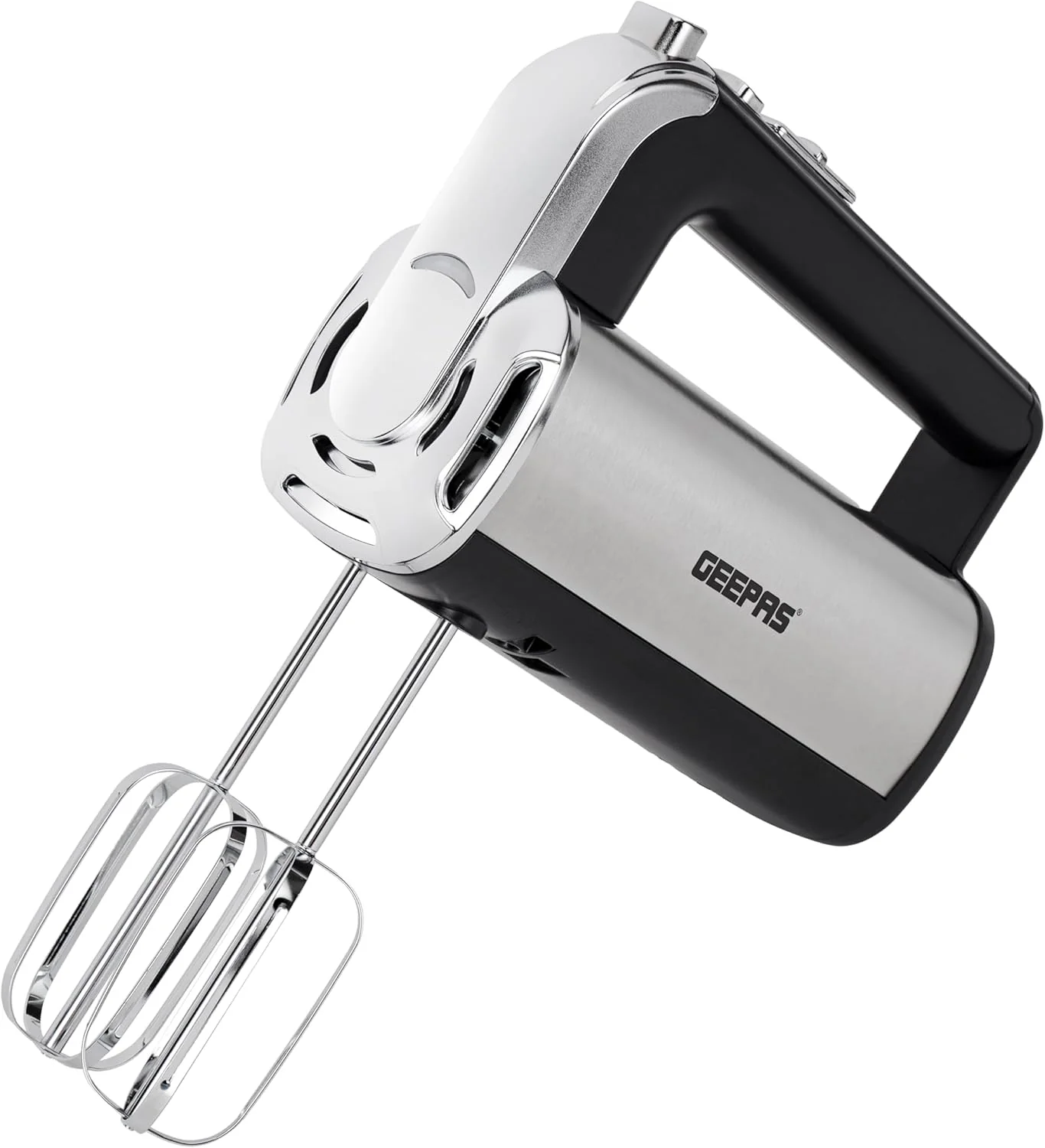 Geepas 160W Hand Mixer, Professional Electric Handheld Mixer for Baking, 5 Speed Function, Includes Stainless Steel Beaters & Dough Hooks, Eject Button, GHM2001
