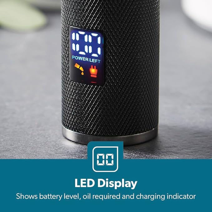 Geepas Rechargeable Hair Clipper with LED Display, GTR56028 | Lithium Battery, 120mins Working | Stainless Steel Blades | Travel Lock | USB Charging | 4 Guide Combs - Image 6