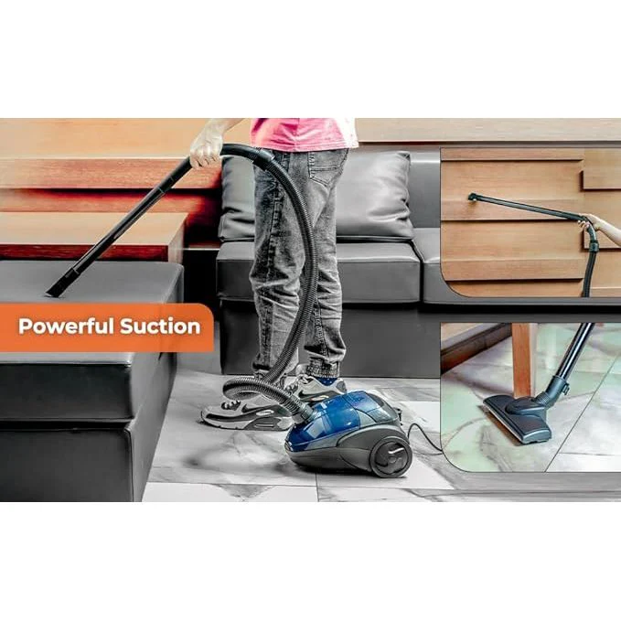 Geepas Vacuum Cleaner |GVC2595-Handheld & Stick, 1.5L Dust Bag Capacity, 1400W Powerful Motor |Comfortable Handle, Rolling wheels with Easy Parking Nozzle and Dust Full Indicator - Image 5