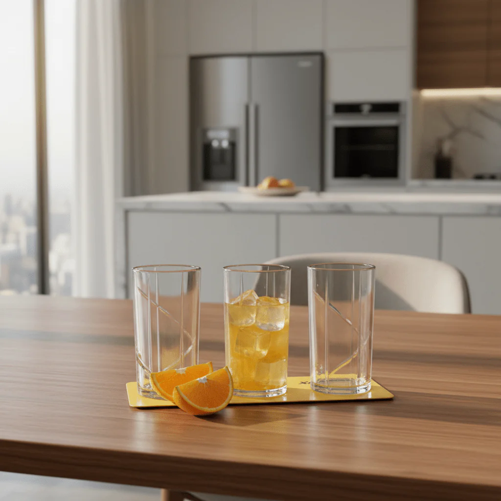 Germax Classic Clear Glass Tumbler Set – Durable Everyday Drinking Glasses, 3 Pieces, 250 ml - Image 2