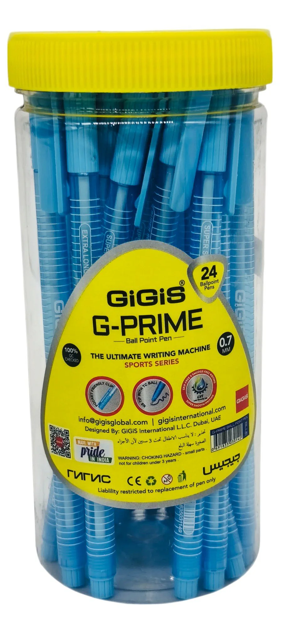 GIGIS 24pcs G-Prime 0.7mm Ball Point Pen, Blue - Image 2